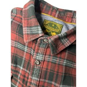 Anchorage Expedition Plaid Heavy Flannel Long Sleeve Button Up Shirt Men's XL